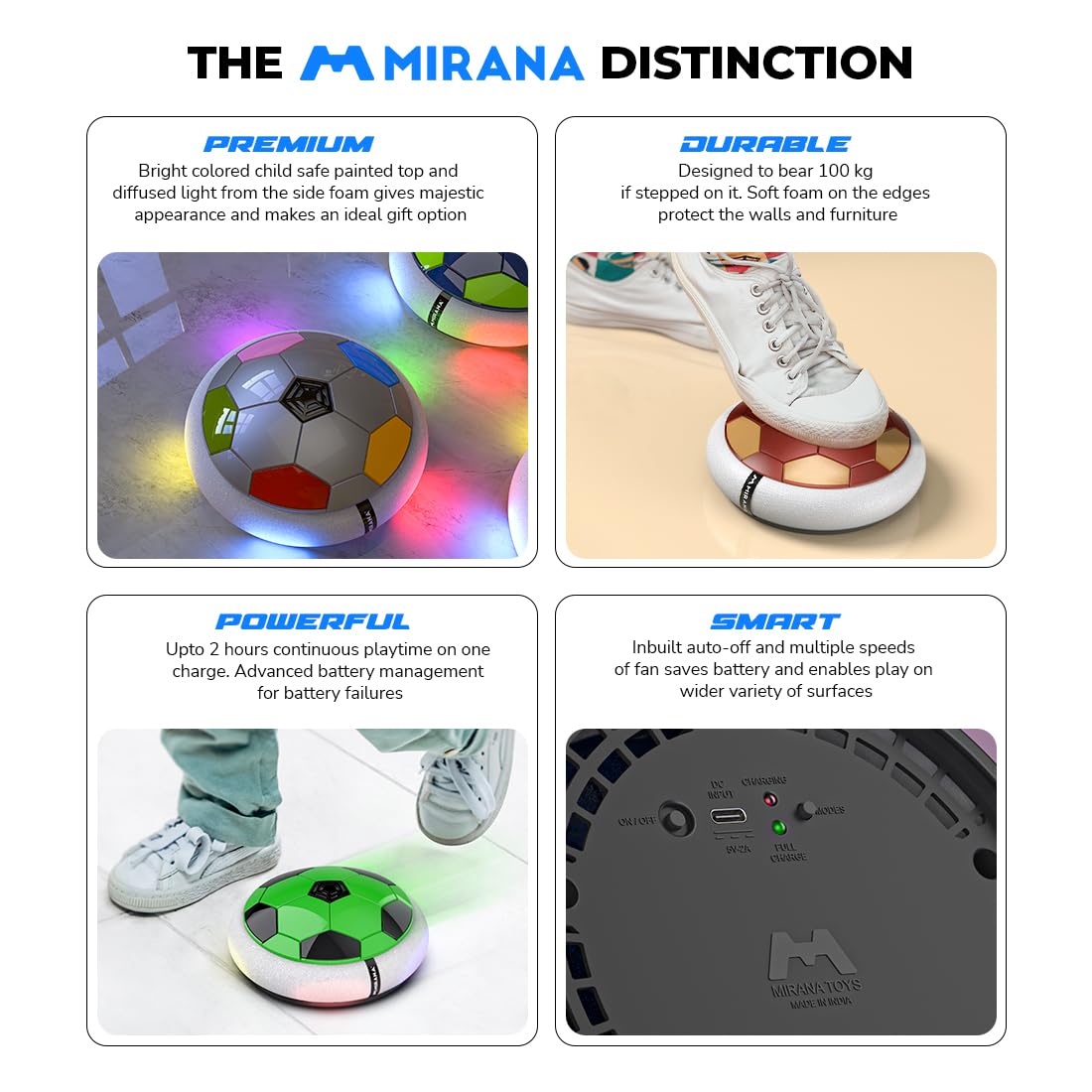 USB rechargeable HOVERBALL™ air soccer ball