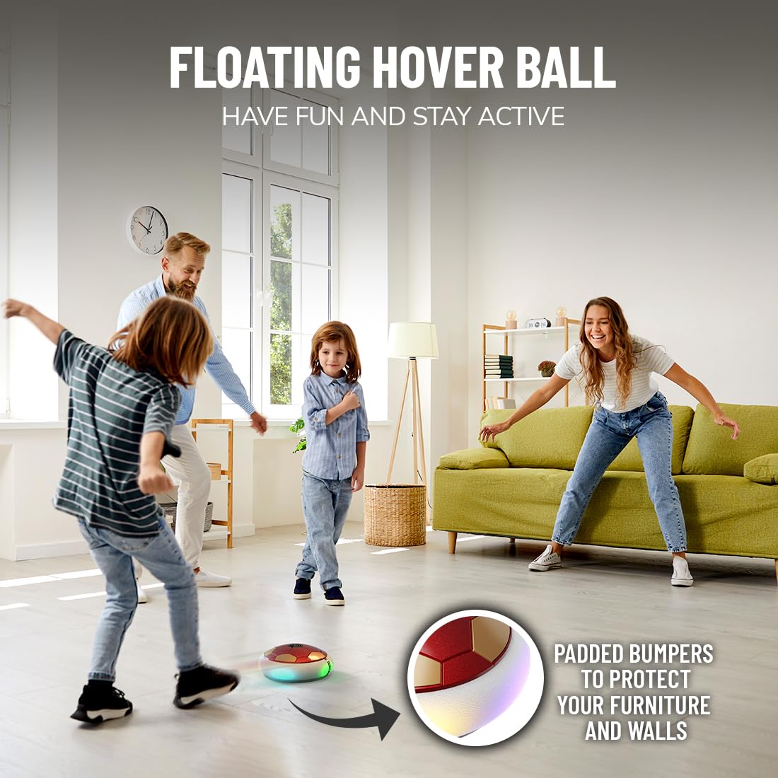 USB rechargeable HOVERBALL™ air soccer ball