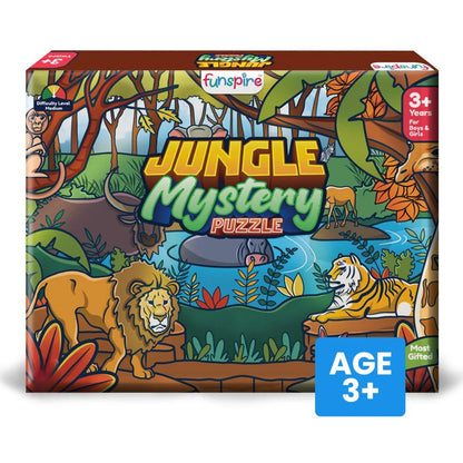 Jungle Mystery Wooden Puzzle & Flashcard Learning Set
